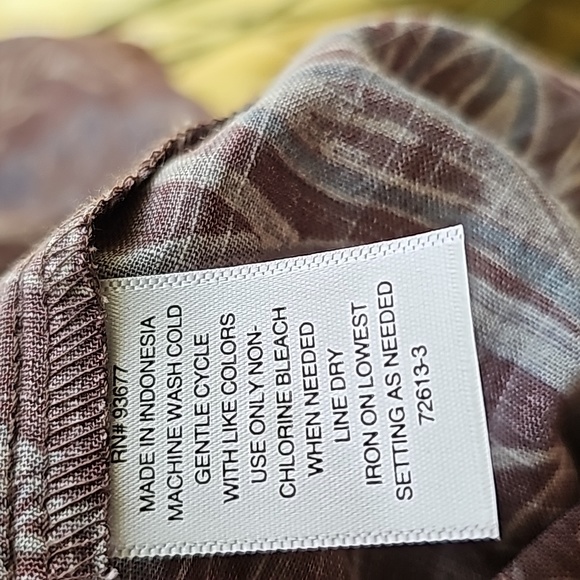 Mushroom Fall Floral Ruffled Linen Camisole by A.N.A. - Picture 8 of 10